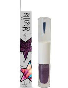 Nagų lako ir blizgučio rinkinys, violetinis
