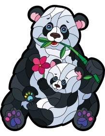 Medinė dėlionė. PANDA. 52 vnt (A4 dydis)