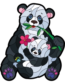 Medinė dėlionė. PANDA. 52 vnt (A4 dydis)