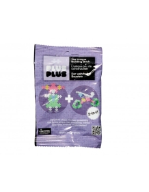 Plus Plus konstruktorius Mini pastelinės - violetinė kišenpinigių pakuotė 2in1