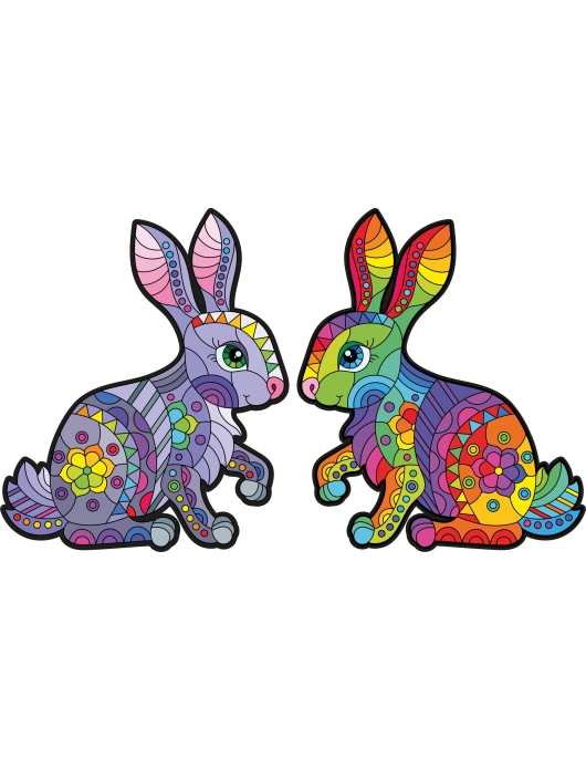 Medinė dėlionė. TRIUSIAI. 91 vnt