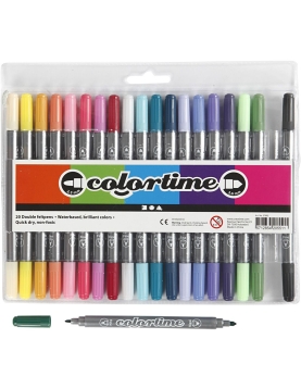 Creativ dvipusiai flomasteriai, 20 vnt.