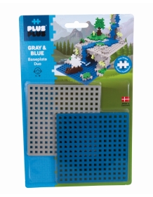 Plus Plus konstruktoriaus pagrindas, mėlyna ir pilka, 2 vnt.