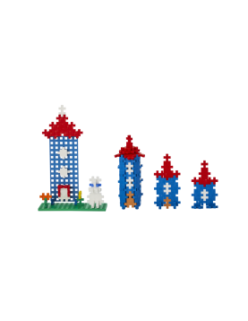 Plus Plus konstruktorius Troliai Mumiai Muminukų slėnis, mėlynas lagaminas