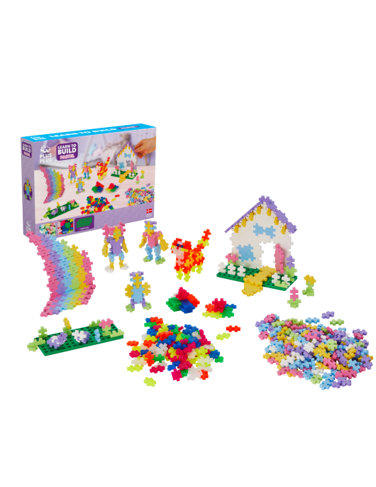 Plus Plus PRADŽIAMOKSLIS, pastelinių-neoninių spalvų