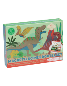 Magnetinis žaidimas ir piešimo rinkinys, Dinozaurai