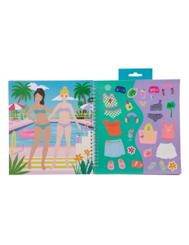 Knygelė su 100 lipdukų Dress up, prie baseino