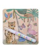 Kortelių rinkinys su vandeniniu markeriu DŽIUNGLĖS