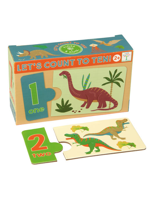 Edukacinis žaidimas-dėlionė Skaičiuok iki 10, Dinozaurai Edukacinis žaidimas-dėlionė Skaičiuok iki 10, Dinozaurai