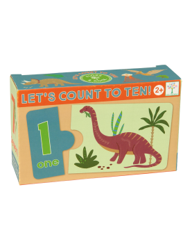 Edukacinis žaidimas-dėlionė Skaičiuok iki 10, Dinozaurai