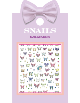 Snails nagų lipdukai, Drugelių pieva