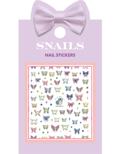Snails nagų lipdukai, Drugelių pieva