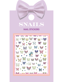 Snails nagų lipdukai, Drugelių pieva
