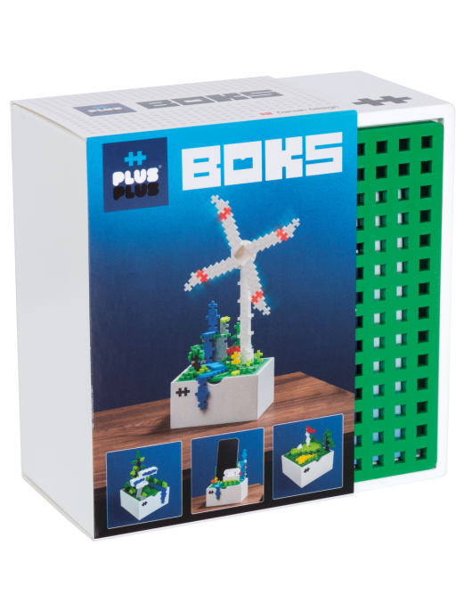 Plus Plus konstruktorius, Vėjo malūnas, medinė dėžutė