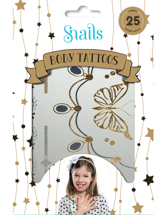 Snails Kūno Tatuiruotė Metalika Snails Kūno Tatuiruotė Metalika
