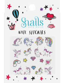 Snails nagų lipdukai Vienaragiai 