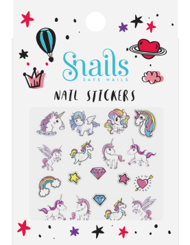 Snails nagų lipdukai Vienaragiai 
