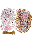 Creativ papuošalų gaminimo rinkinys, pastelinių spalvų