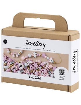 Creativ papuošalų gaminimo rinkinys, pastelinių spalvų