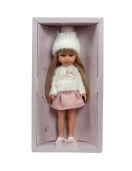 Arias lėlė mergaitė Carlota pūkuotu megztiniu, 36 cm