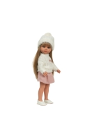 Arias lėlė mergaitė Carlota pūkuotu megztiniu, 36 cm Arias lėlė mergaitė Carlota pūkuotu megztiniu, 36 cm