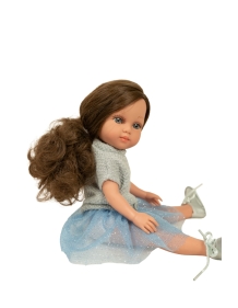 Arias lėlė mergaitė Carlota mėlynu sijonėliu, 36 cm