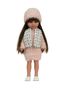 Arias lėlė mergaitė Carlota pūkuota suknele, 36 cm