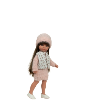 Arias lėlė mergaitė Carlota pūkuota suknele, 36 cm