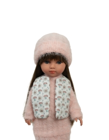 Arias lėlė mergaitė Carlota pūkuota suknele, 36 cm