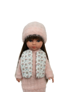 Arias lėlė mergaitė Carlota pūkuota suknele, 36 cm