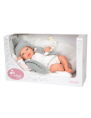 Arias Reborn kūdikėlis su pilkais rūbeliais, Daniela, 45 cm Arias Reborn kūdikėlis su pilkais rūbeliais, Daniela, 45 cm