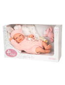 Arias Reborn lėlė kūdikėlis rožiniais rūbeliais, Lucia, 45 cm