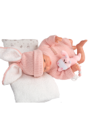 Arias Reborn lėlė kūdikėlis rožiniais rūbeliais, Lucia, 45 cm