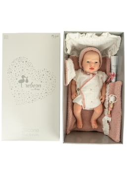 Arias silikoninė Reborn lėlė kūdikėlis, mergaitė 40 cm