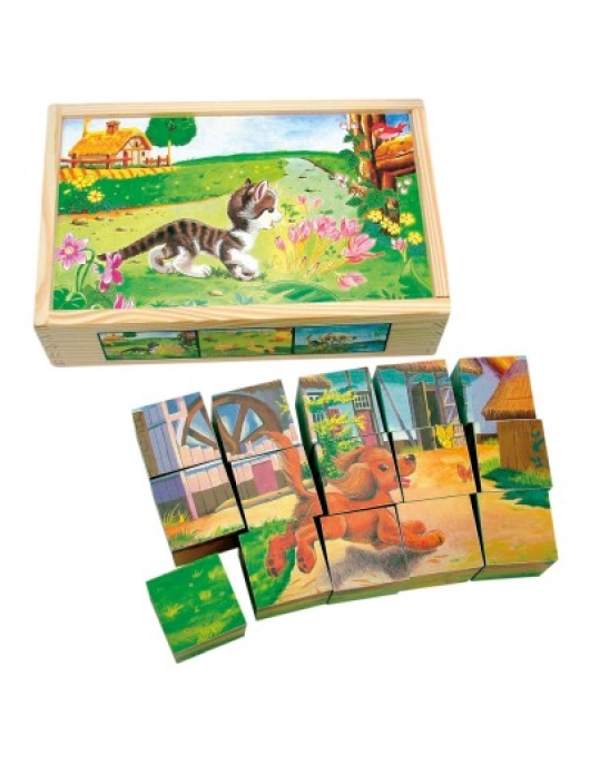 Kaladėlių dėlionė Naminiai gyvūnai, 3+