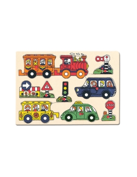 Medinė dėlionė Transportas, 2+