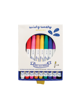 Jaq Jaq Bird nusivalantys Wishy Washy markeriai, 9 vnt.