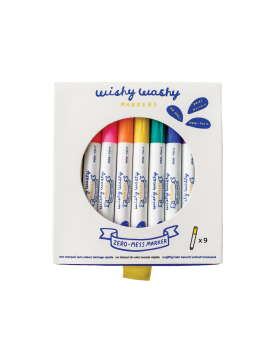 Jaq Jaq Bird nusivalantys Wishy Washy markeriai, 9 vnt.