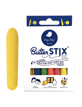 Jaq Jaq Bird kreidelės, spalvotos su laikikliu