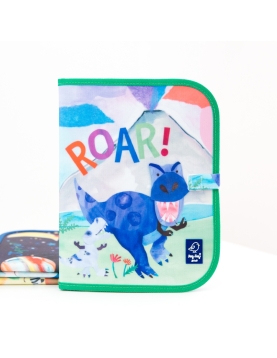 Jaq Jaq Bird piešimo padėklas su netepančiomis kreidelėmis, Dinozauras