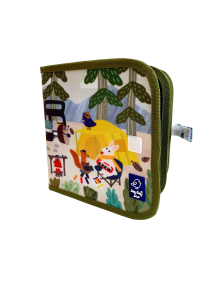 Jaq Jaq Bird piešimo knyga su netepančiomis kreidelėmis, Stovyklauti