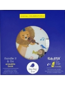 Jaq Jaq Bird mini knyga su netepančiomis kreidelėmis, Liūtas