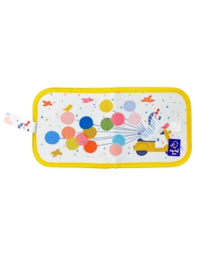 Jaq Jaq Bird mini knyga su netepančiomis kreidelėmis, Zebras