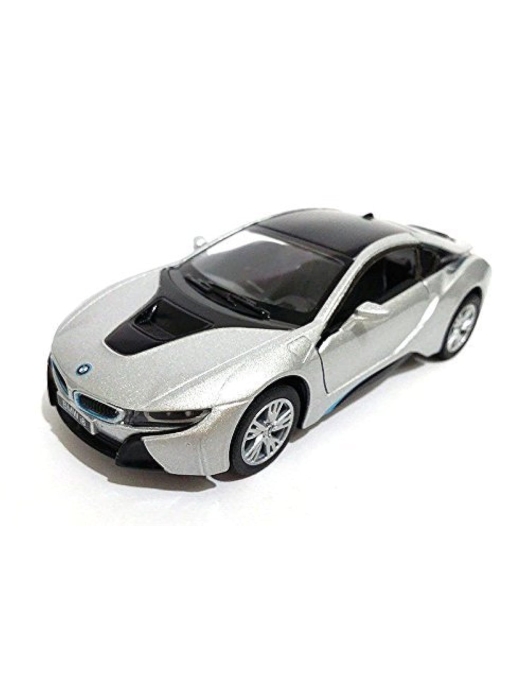 KiNSMART automobilis, BMW i8, sidabrinis KiNSMART automobilis, BMW i8, sidabrinis