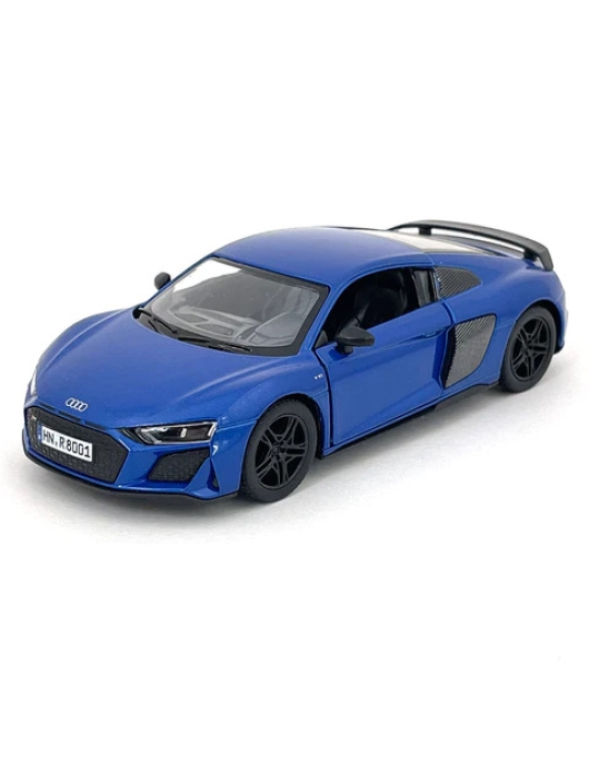 KiNSMART automobilis, 2020 Audi R8 Coupé, mėlynas KiNSMART automobilis, 2020 Audi R8 Coupé, mėlynas