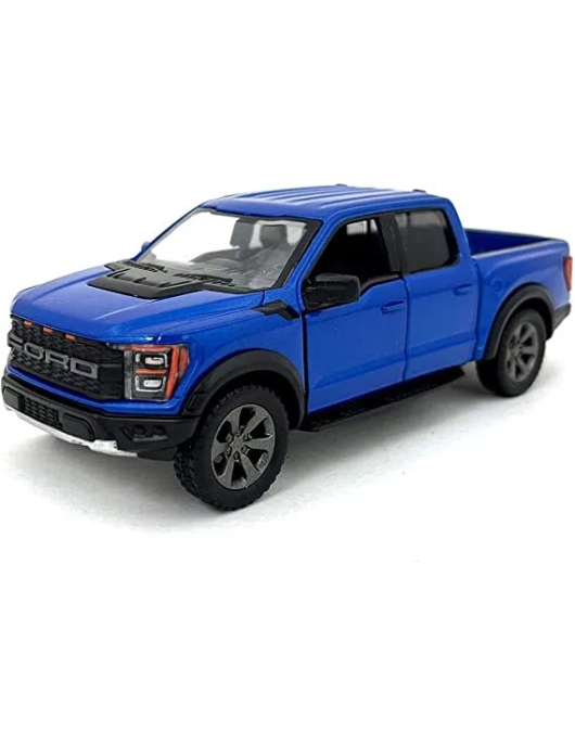 KiNSMART automobilis, 2022 Ford F-150 Raptor, mėlynas
