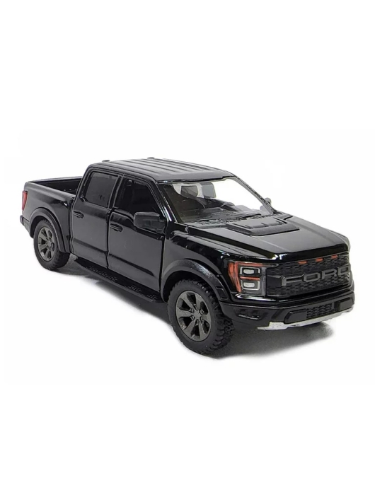 KiNSMART automobilis, 2022 Ford F-150 Raptor, juodas KiNSMART automobilis, 2022 Ford F-150 Raptor, juodas
