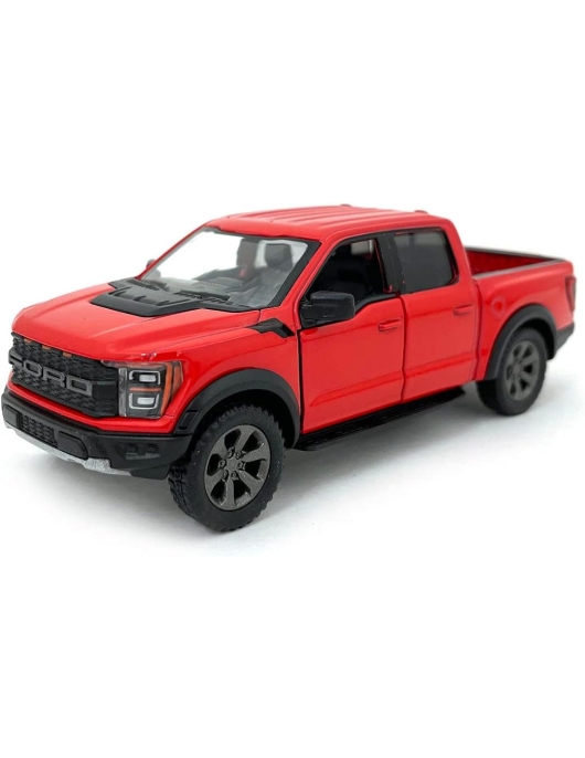 KiNSMART automobilis, 2022 Ford F-150 Raptor, raudonas KiNSMART automobilis, 2022 Ford F-150 Raptor, raudonas