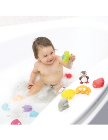 LUDI maudymosi žaislų komplektas, Jūros gyvūnai, 12 vnt.