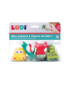 LUDI maudymosi žaislų komplektas Ratai, 4 vnt.